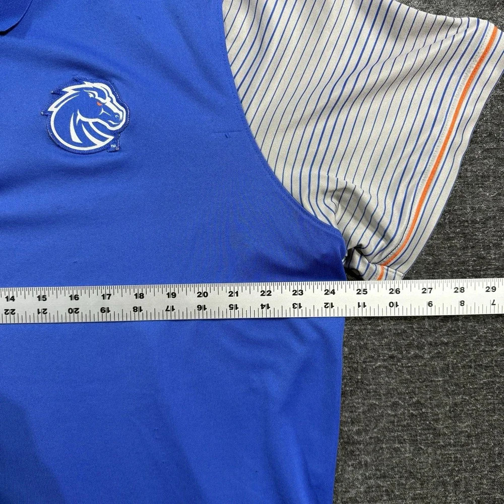 Nike Dri-Fit Men's‎ Size XXL Boise State Broncos Striped Short Sleeve Polo Shirt